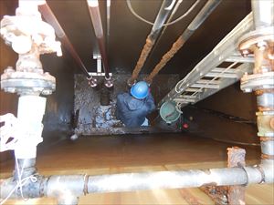 水中ブロワー槽内エアー配管修繕工事 大阿蘇水質管理株式会社 浄化槽 貯水槽の維持管理