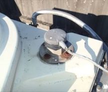 高架水槽　電極保持器取替