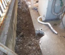 屋外洗濯機用給水栓・排水管増設工事