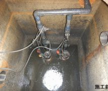 放流ポンプ交換工事