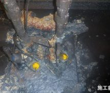 排水槽内　親子ポンプ取替